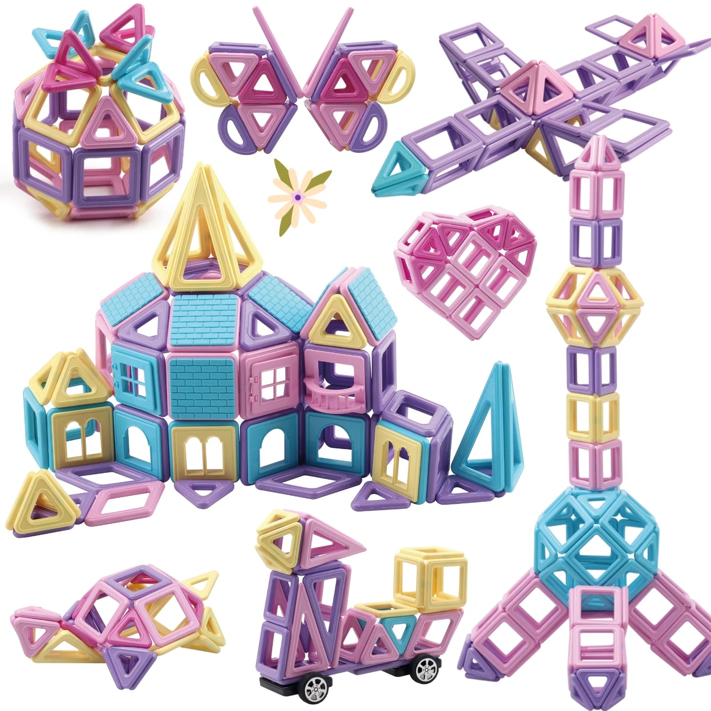 153-Piece Magnetic Building Blocks Set