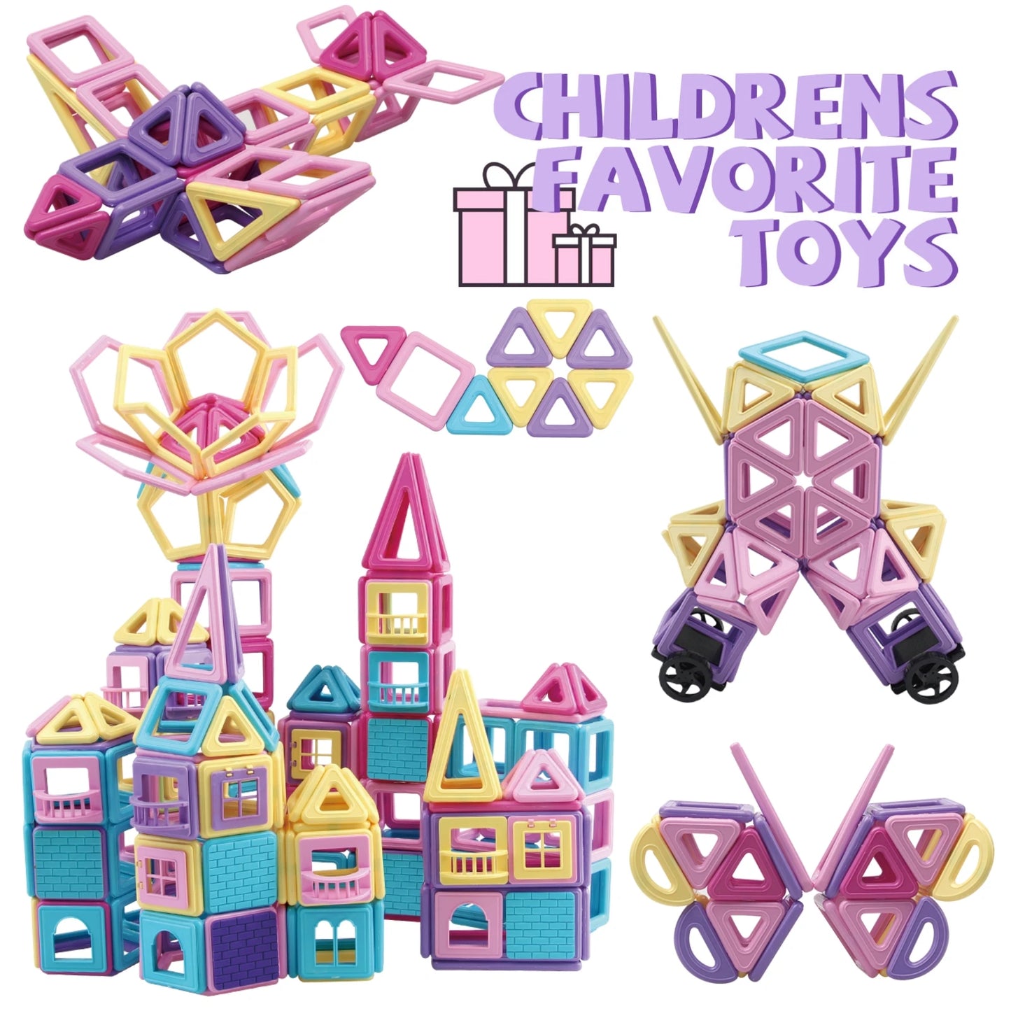 153-Piece Magnetic Building Blocks Set