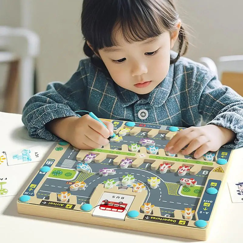 Wooden Magnetic Alphabet Maze