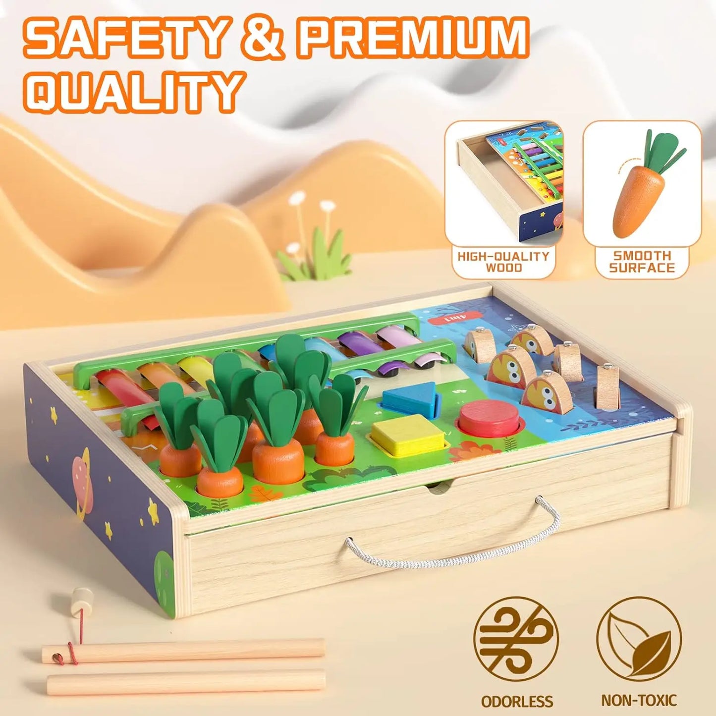 4-in-1 Wooden Montessori Toys