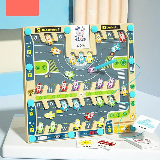 Wooden Magnetic Alphabet Maze