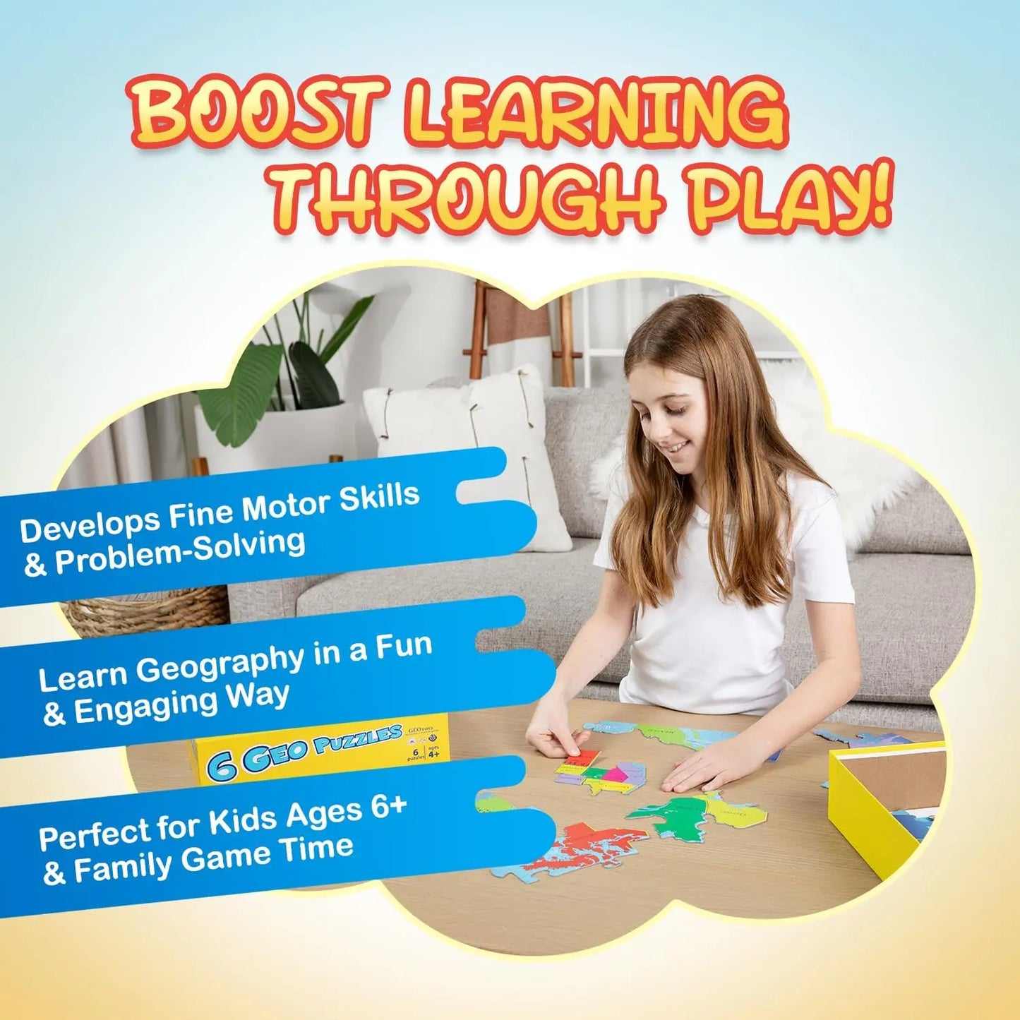 6 Pack Geo Puzzles
