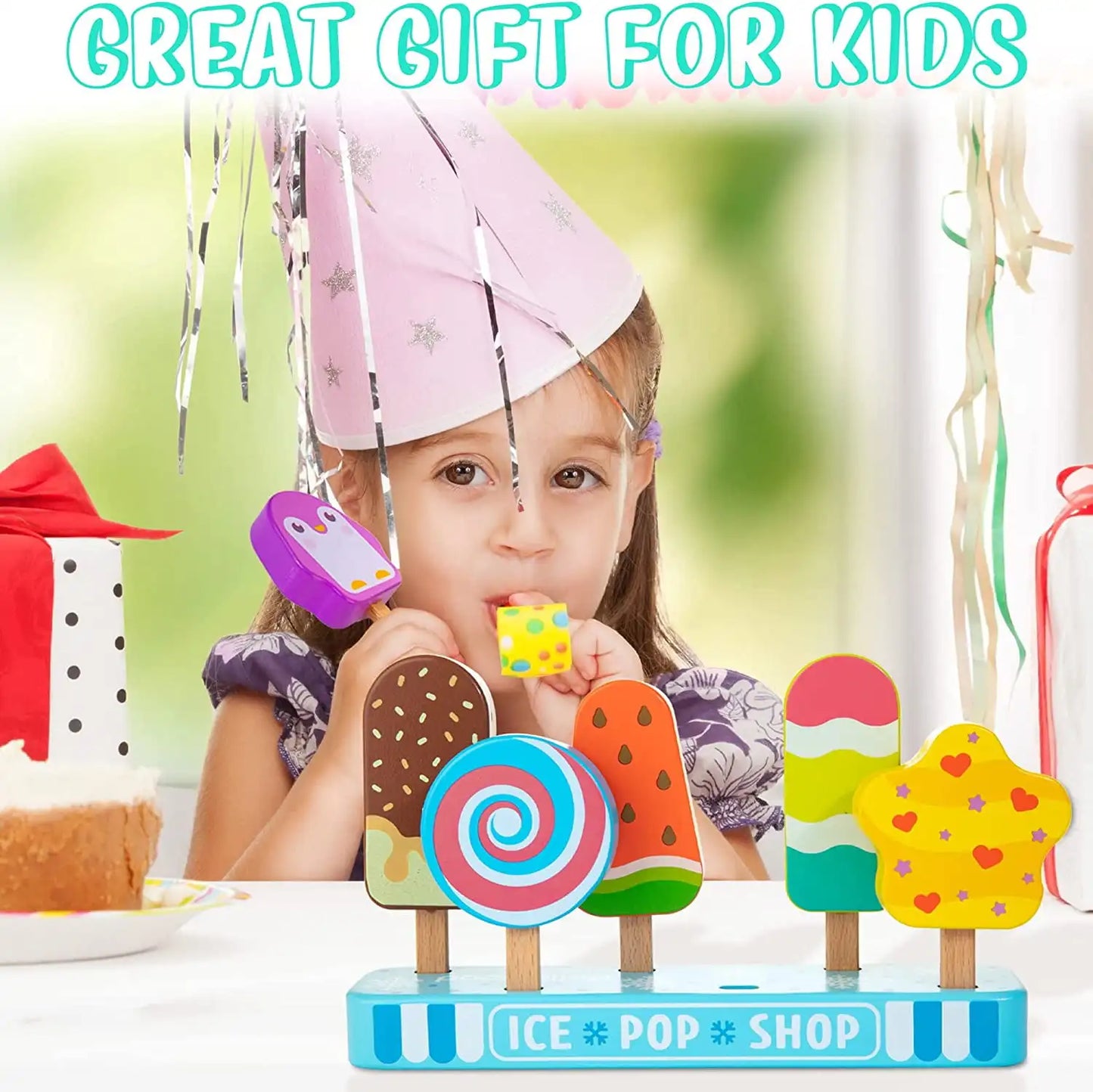 Wooden Ice Pop Shop Play Set