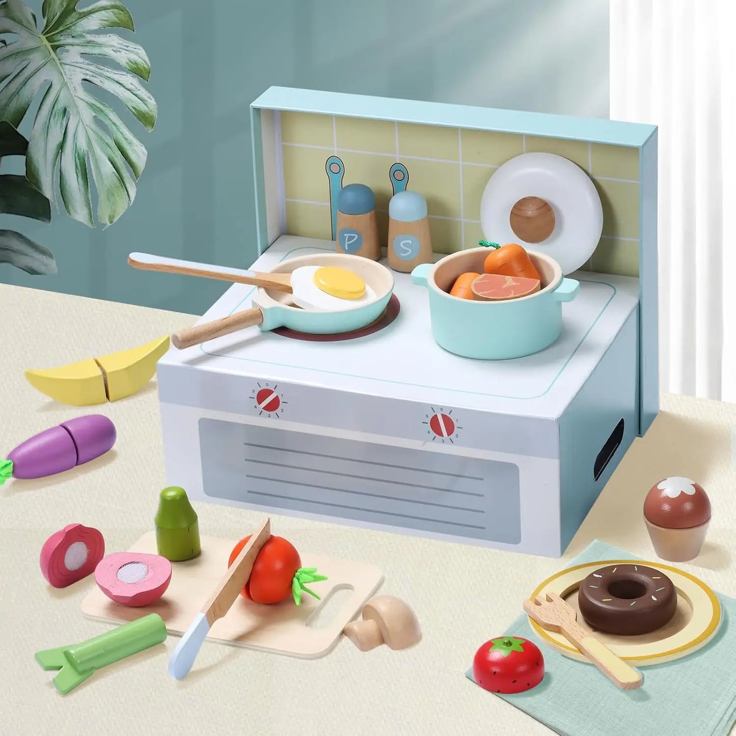 Giant Bean Wooden Food Playset
