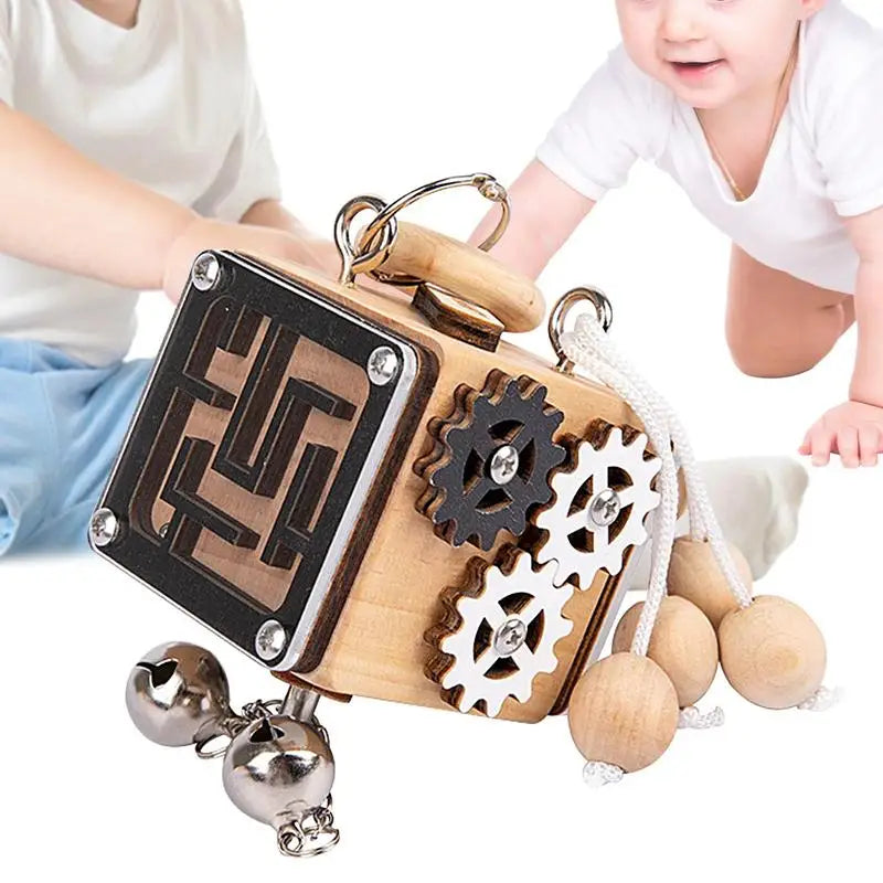 Kids Wooden Activity Cube