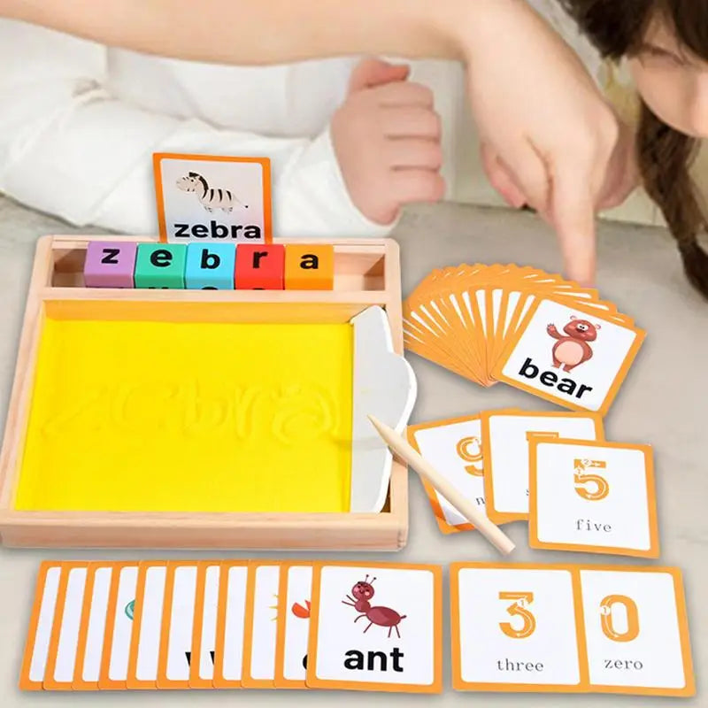 Wooden Sand Tray for Letter Tracing