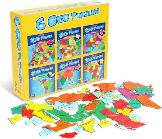 6 Pack Geo Puzzles