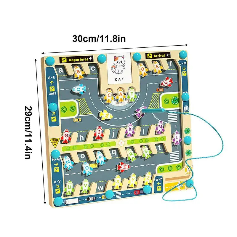 Wooden Magnetic Alphabet Maze