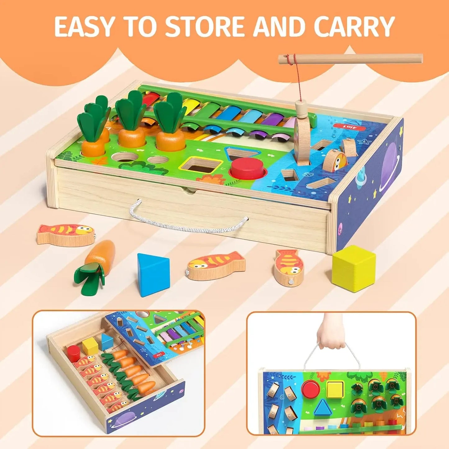 4-in-1 Wooden Montessori Toys