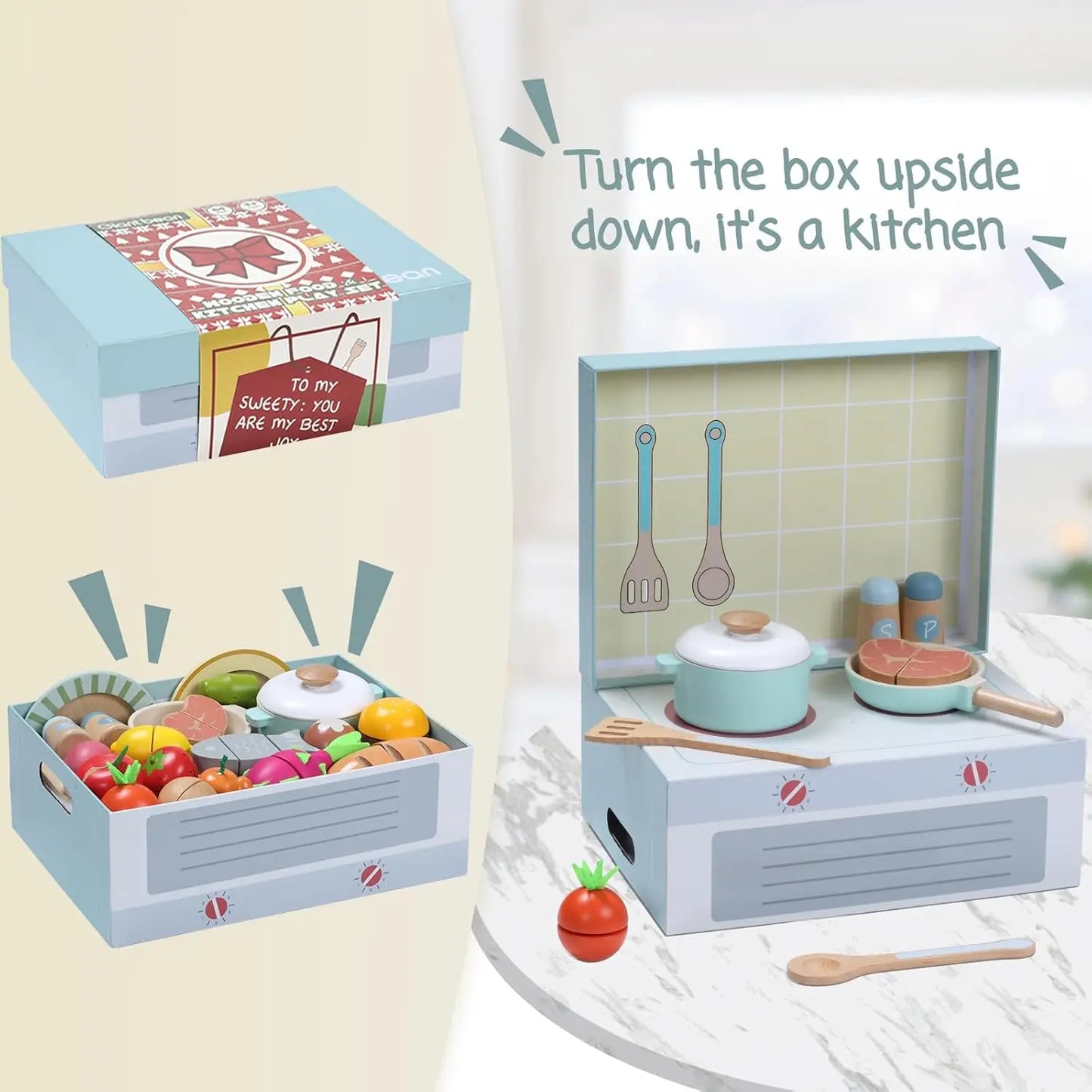 Giant Bean Wooden Food Playset