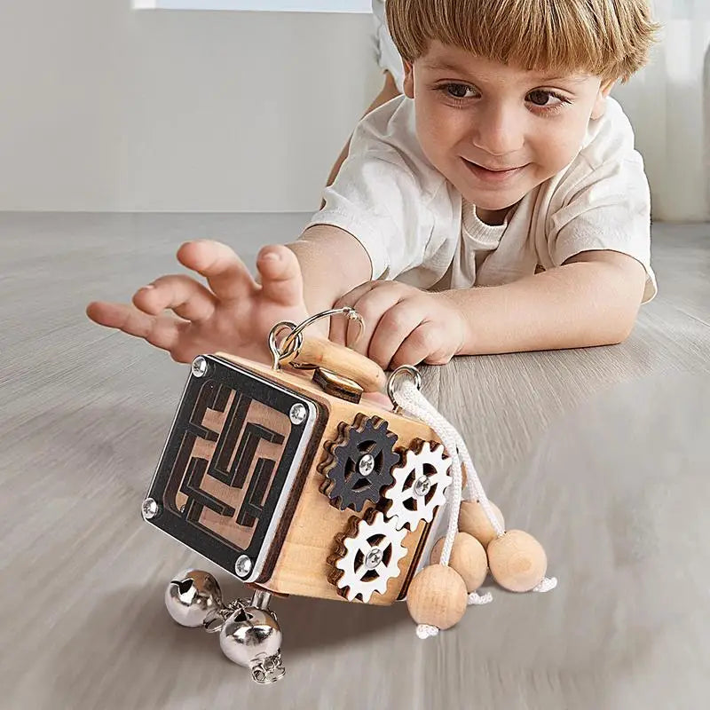 Kids Wooden Activity Cube