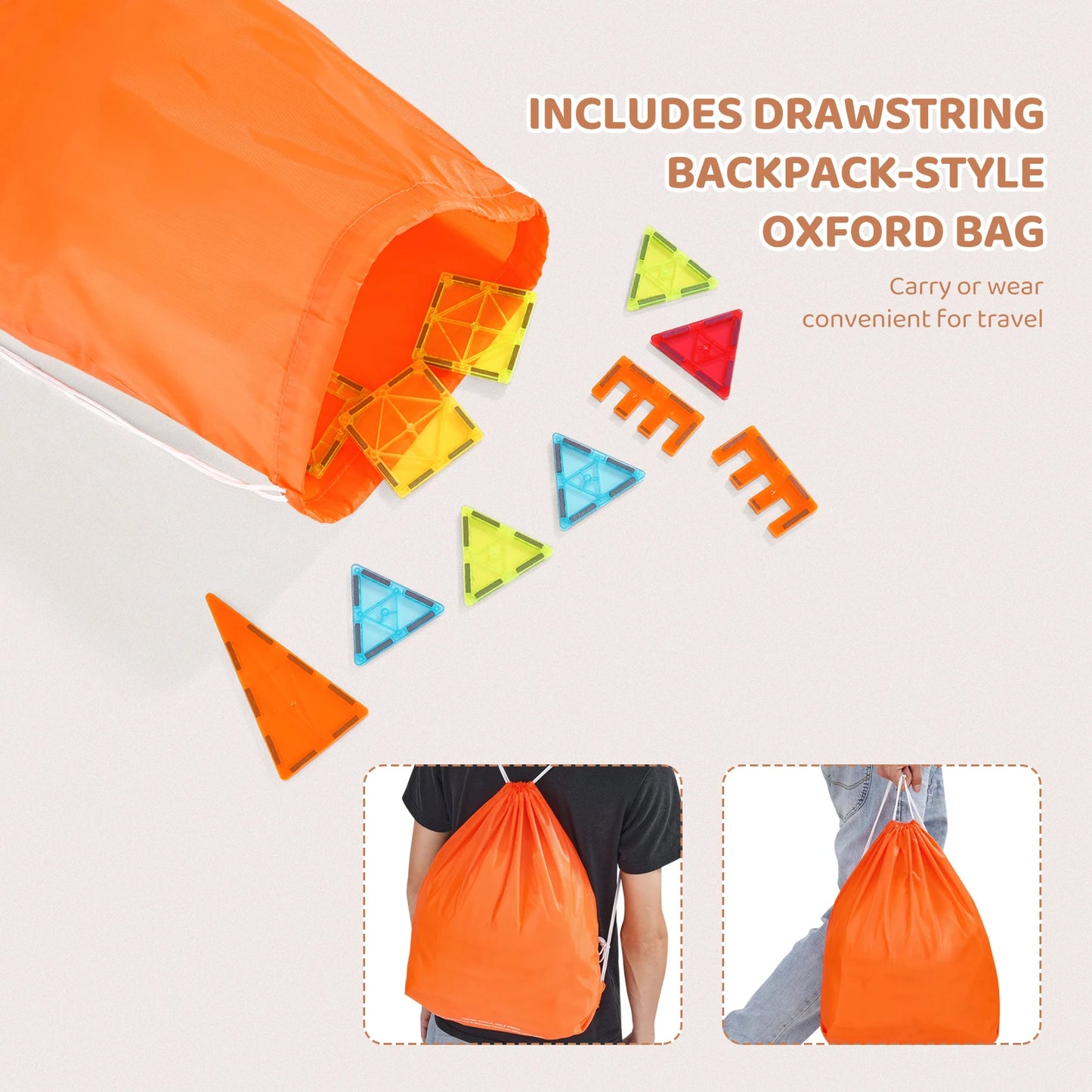 SucceBuy 180-Piece Magnetic Tiles Set