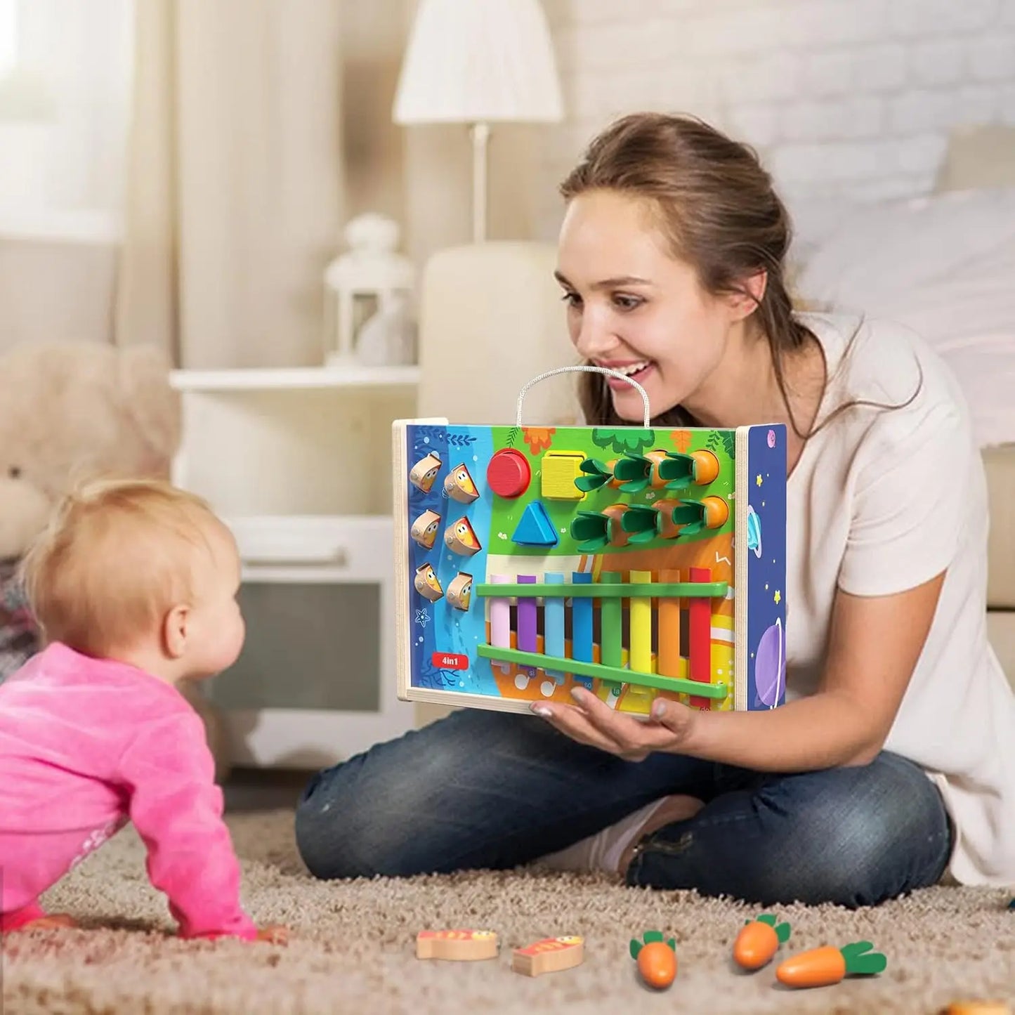 4-in-1 Wooden Montessori Toys