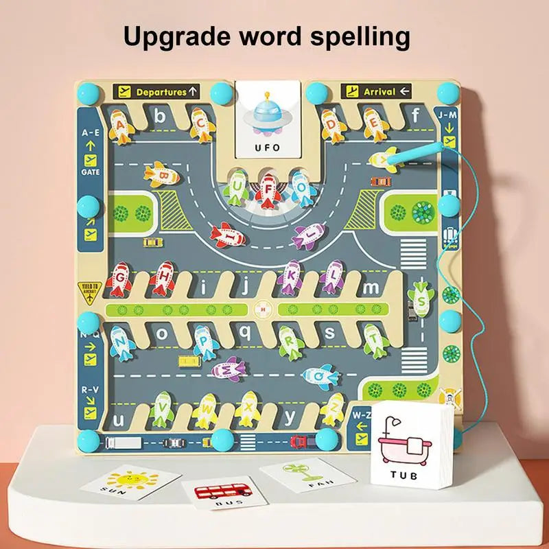 Wooden Magnetic Alphabet Maze