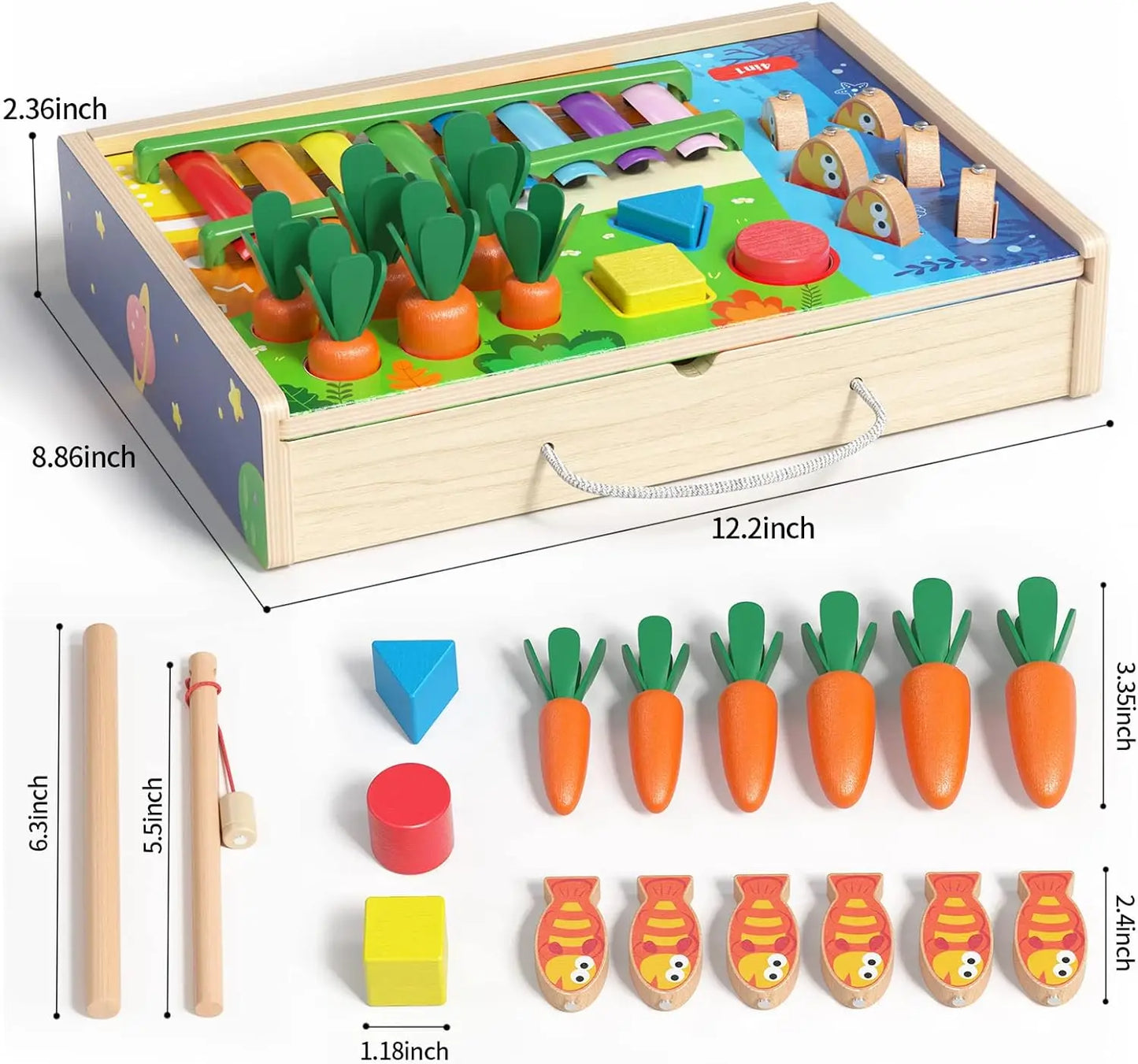 4-in-1 Wooden Montessori Toys