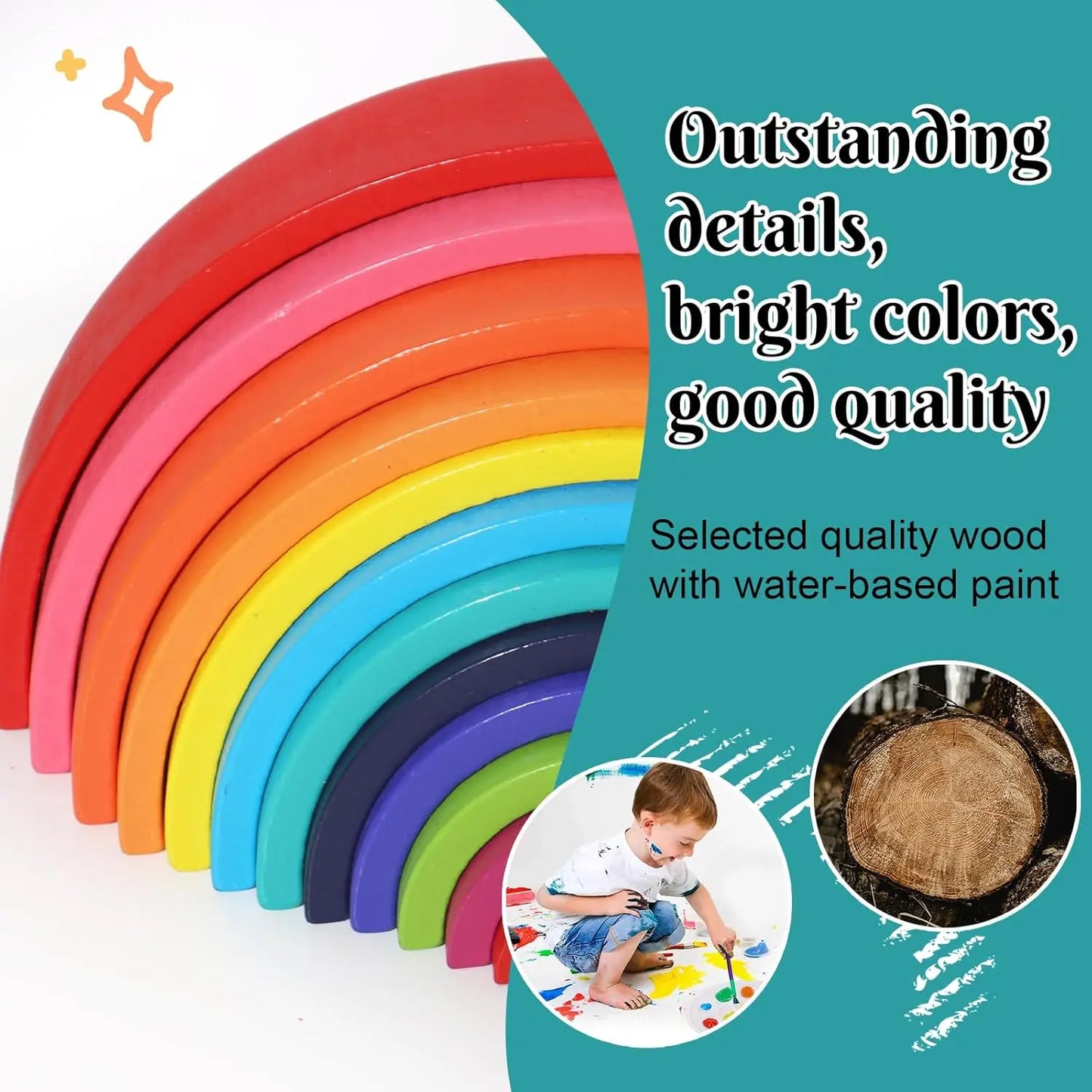 12-Piece Rainbow Arch Building Blocks