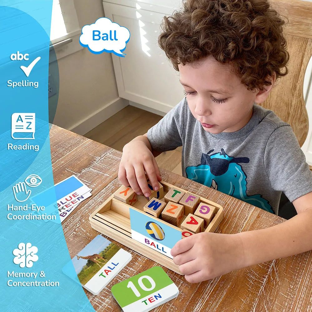 Wood Blocks Spelling Set