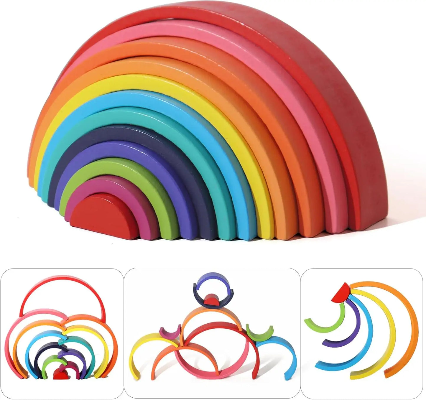 12-Piece Rainbow Arch Building Blocks