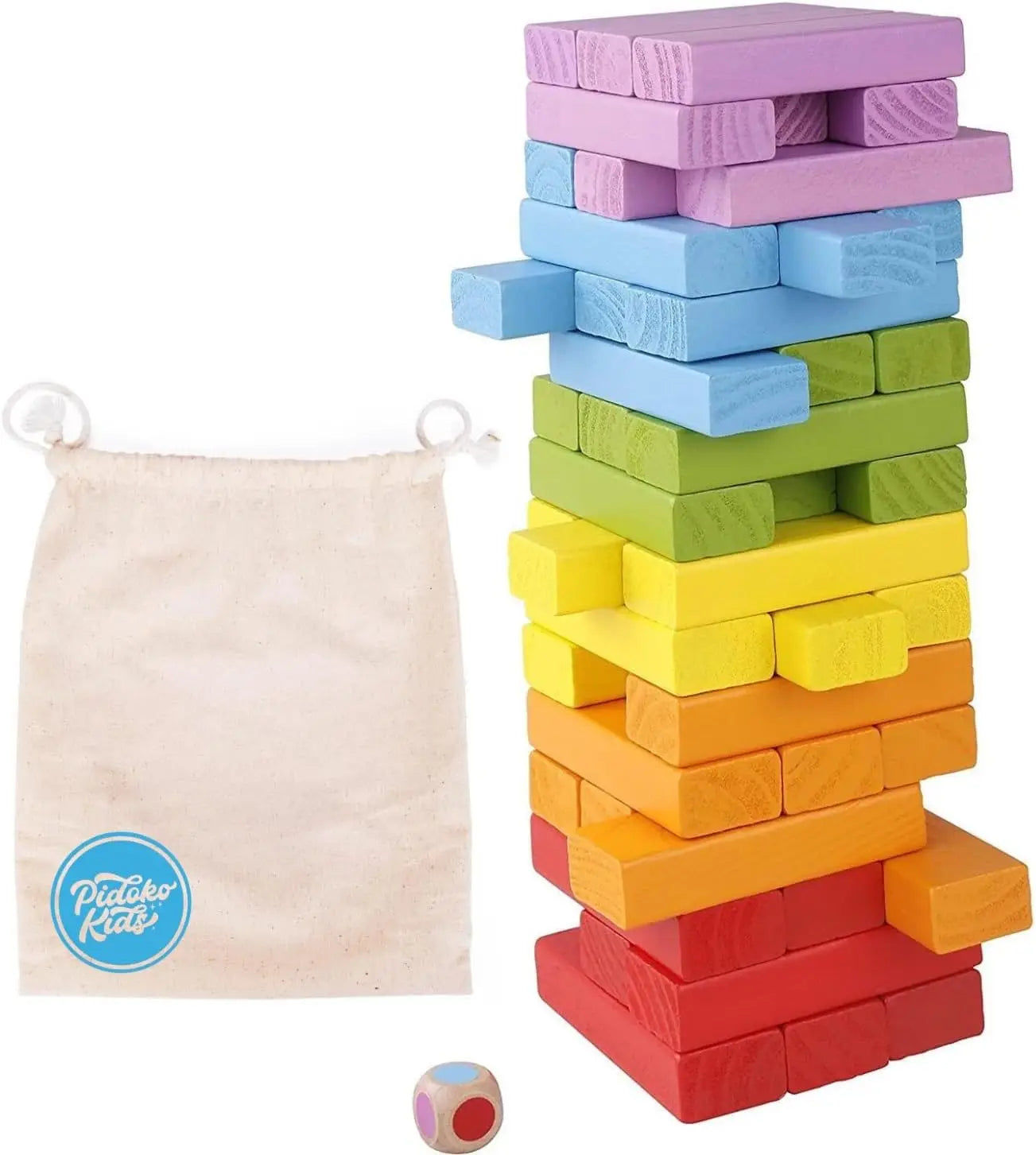 49-Piece Wooden Stacking Blocks