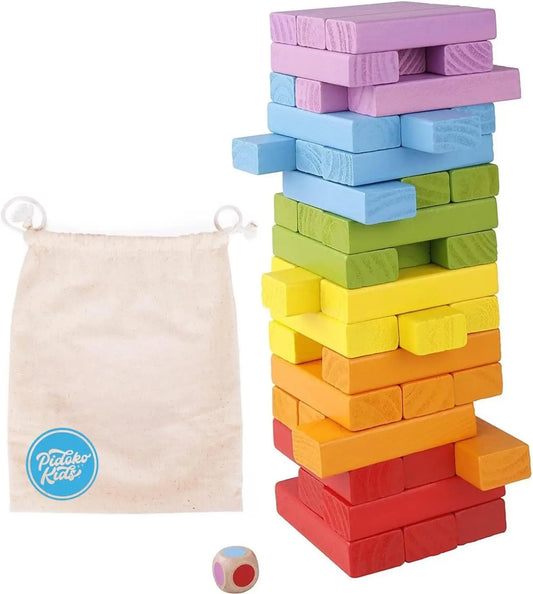 49-Piece Wooden Stacking Blocks