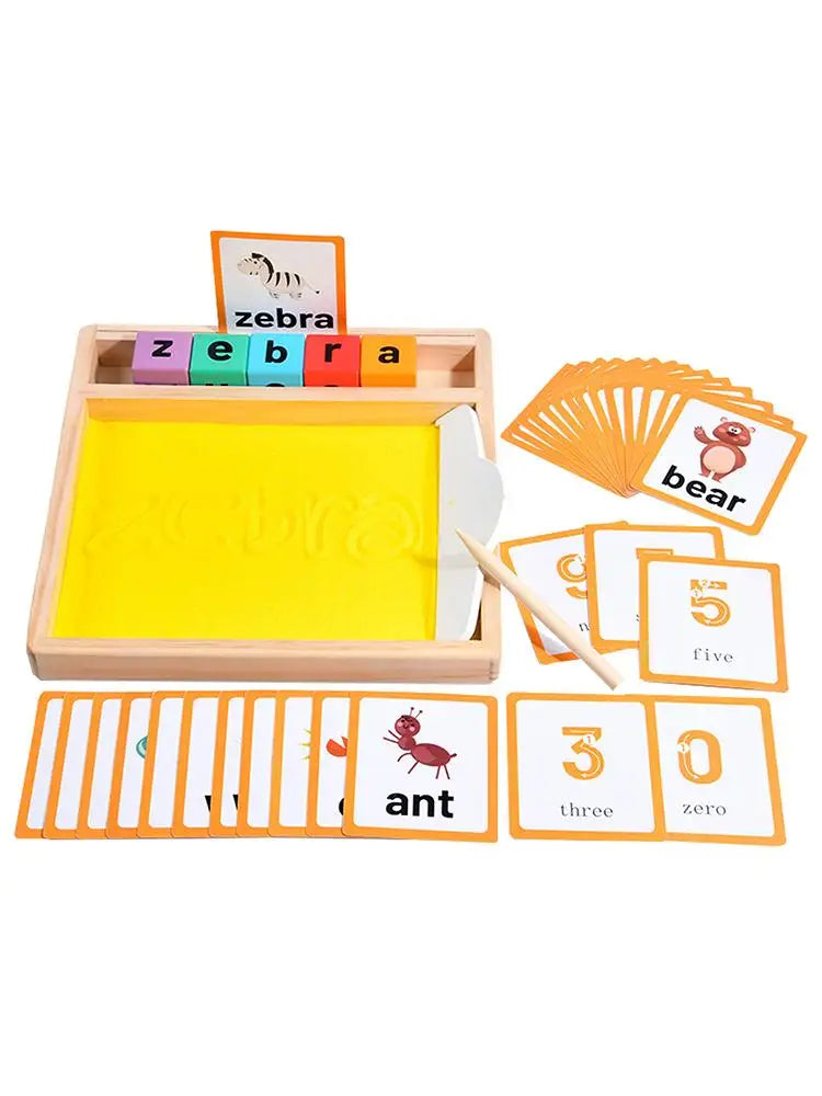 Wooden Sand Tray for Letter Tracing