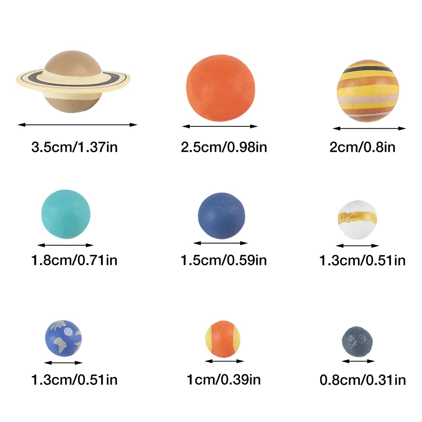 9-Piece Kids Solar System Model Toys