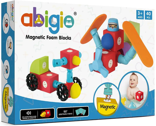 Abigio 40-Piece Magnetic Foam Blocks