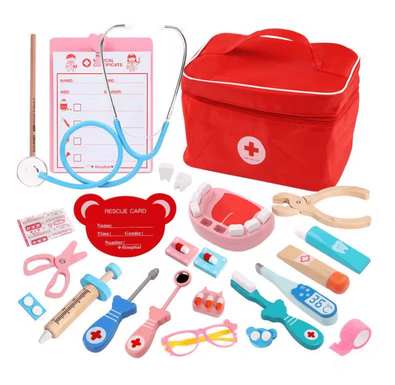 🩺 Children’s Wooden Doctor Set - JOYFULBLOCKS