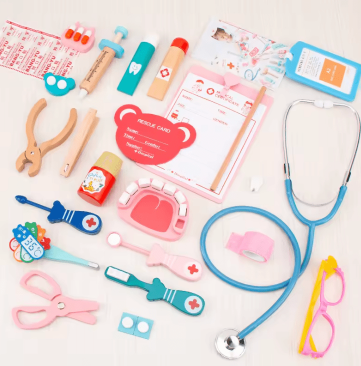 🩺 Children’s Wooden Doctor Set - JOYFULBLOCKS