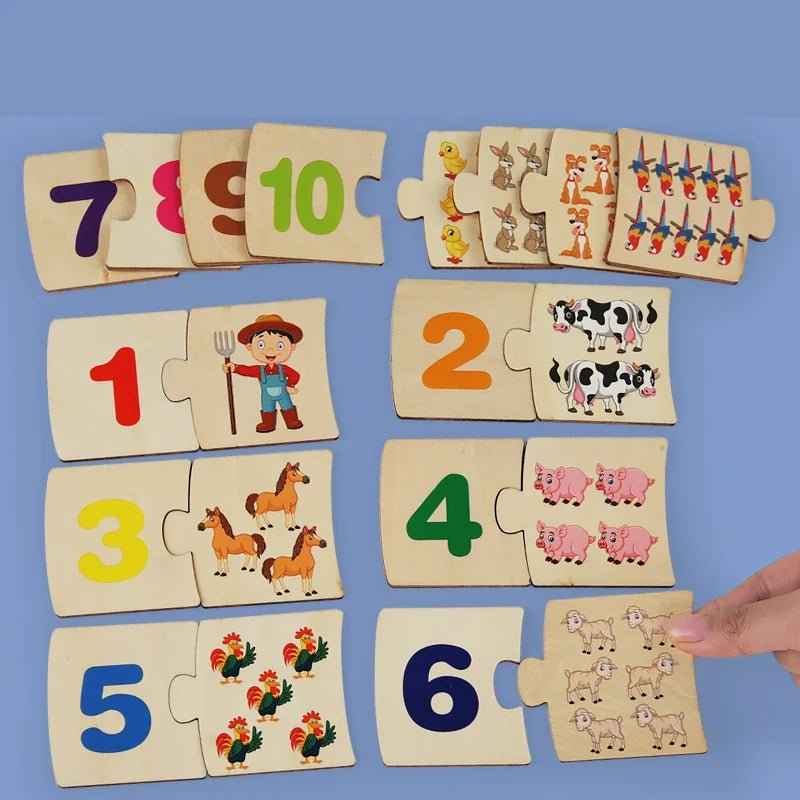 🔢 Wooden Number Matching Puzzle - JOYFULBLOCKS