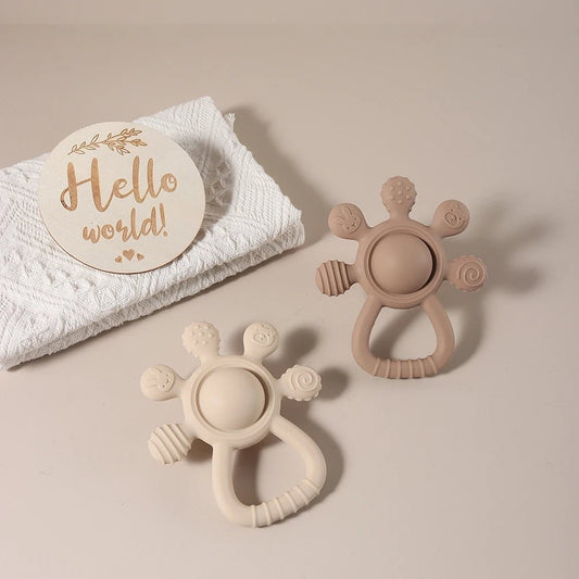 🐰 2025 Silicone Palm Rattle Teether - JOYFULBLOCKS