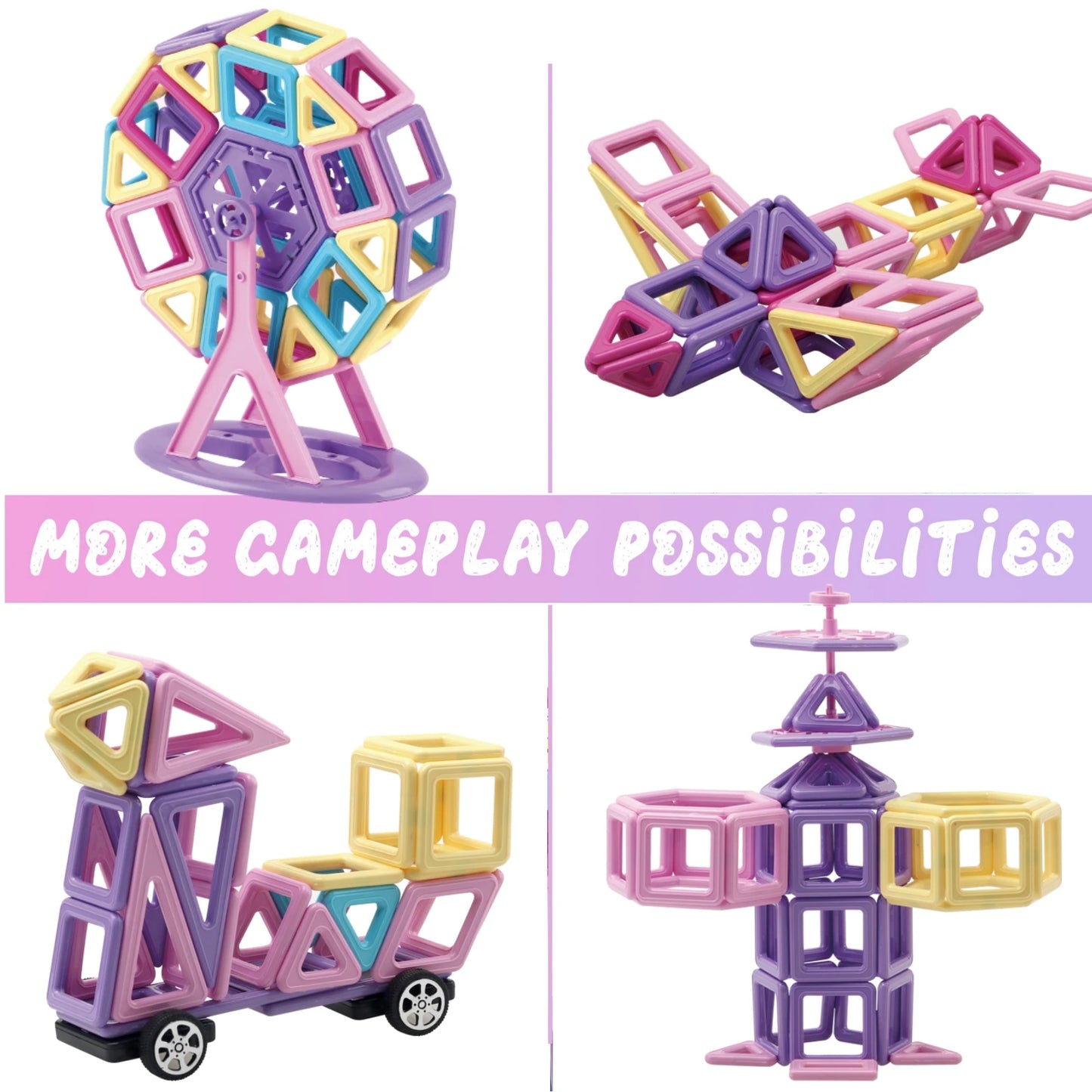 153-Piece Magnetic Building Blocks Set