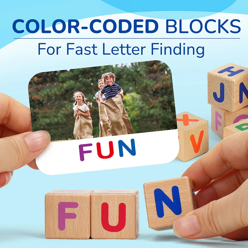 Wood Blocks Spelling Set