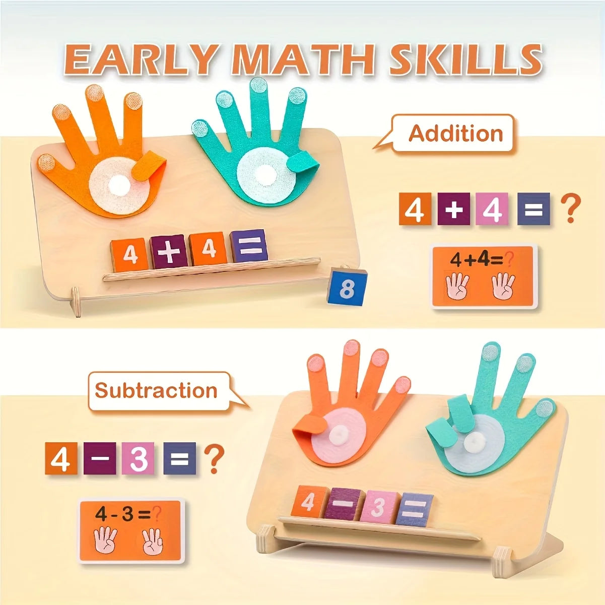 Wooden Arithmetic Learning Board