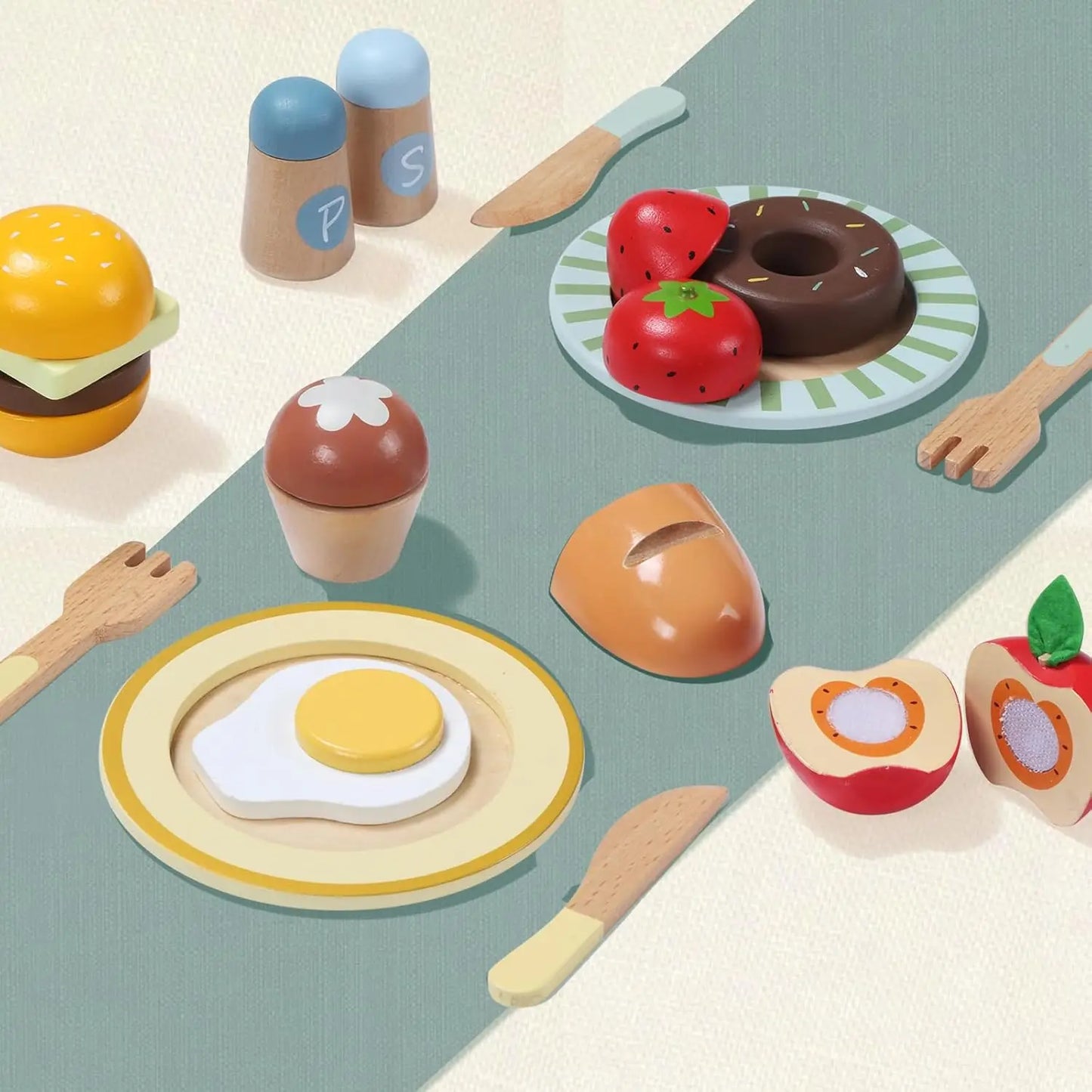 Giant Bean Wooden Food Playset