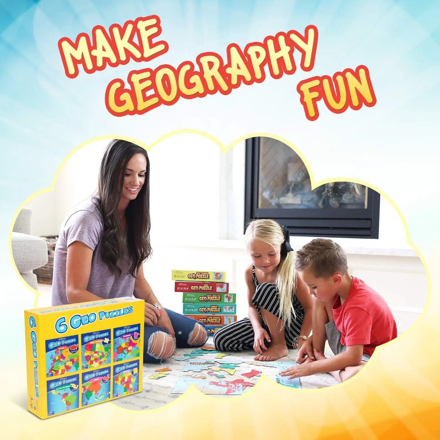 6 Pack Geo Puzzles