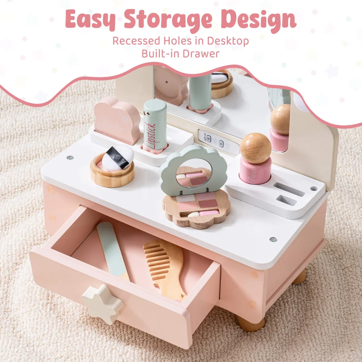 Robud Pretend Makeup Table Playset