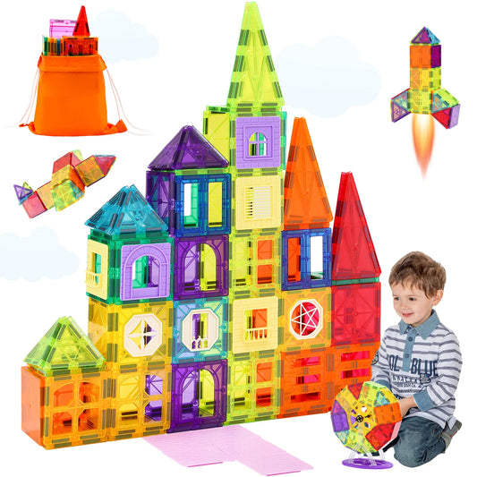 SucceBuy 181-Piece Magnetic Tiles Set
