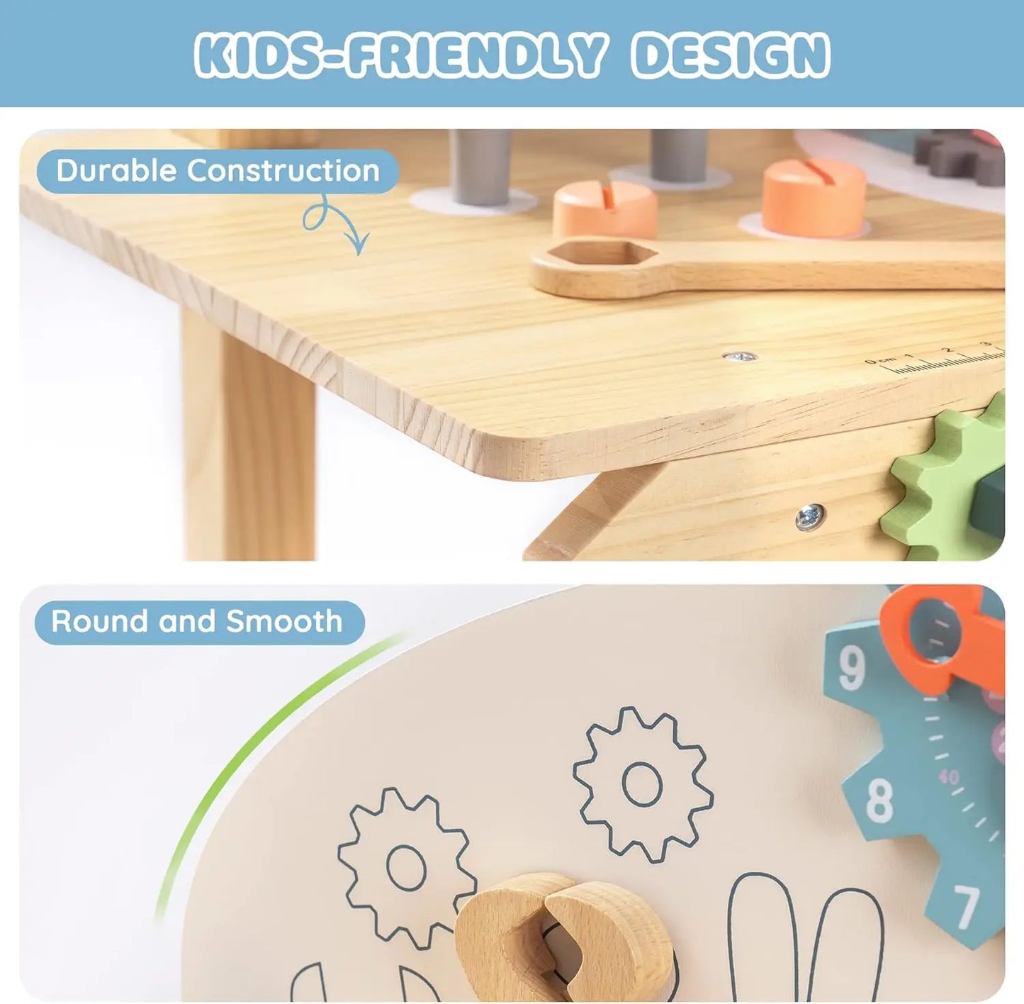 Robotime Kids Large Wooden Tool Bench