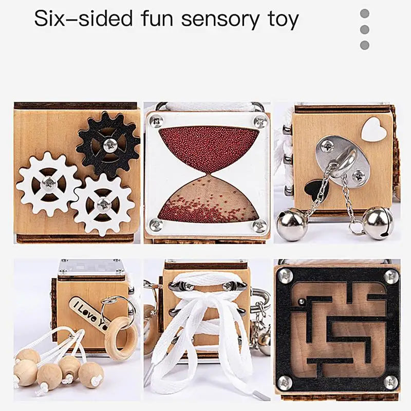 Kids Wooden Activity Cube