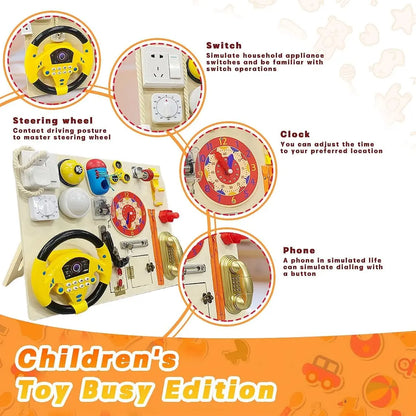 22-in-1 Montessori Wooden Busy Board for Toddlers