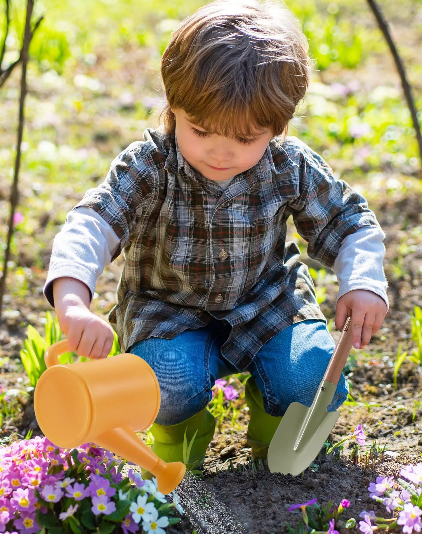 Robotime Kids Wooden Gardening Tool Set
