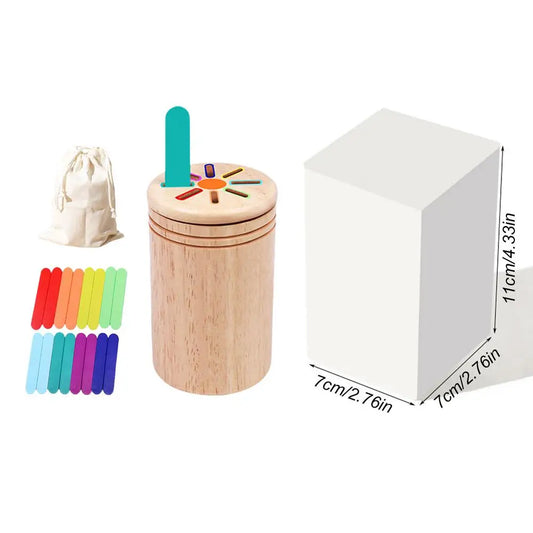 Wooden Color & Shape Sorting Box