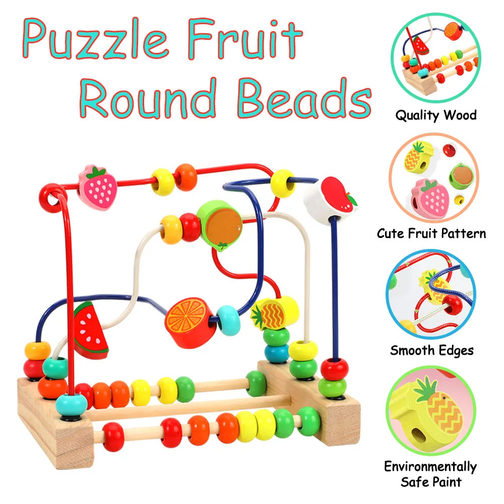 Edutree Children's Puzzle Fruit Round Beads
