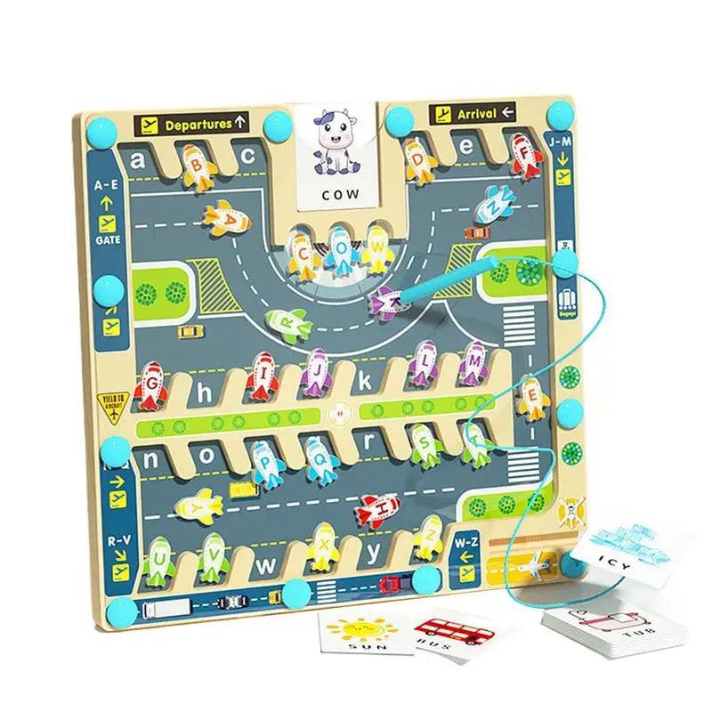 Wooden Magnetic Alphabet Maze