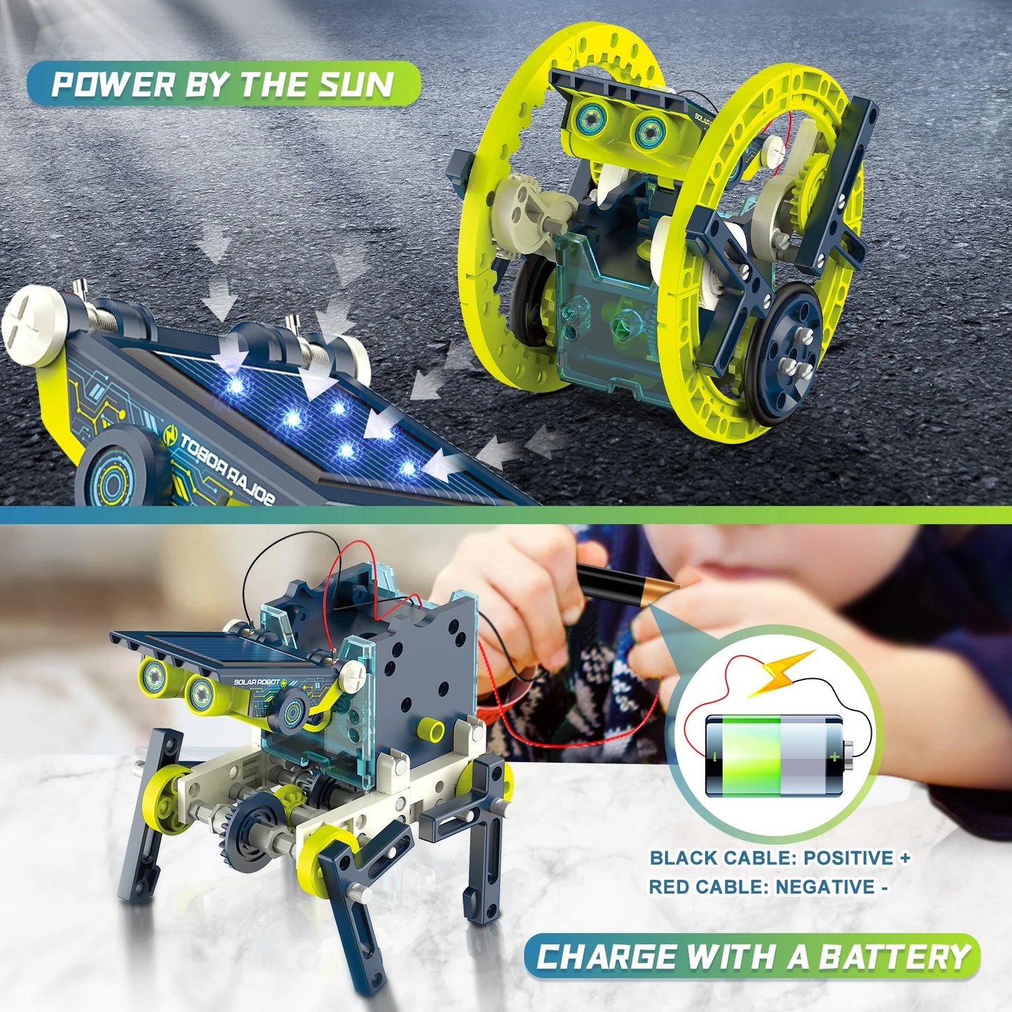 Hot Bee 12-in-1 Solar Robot Kit