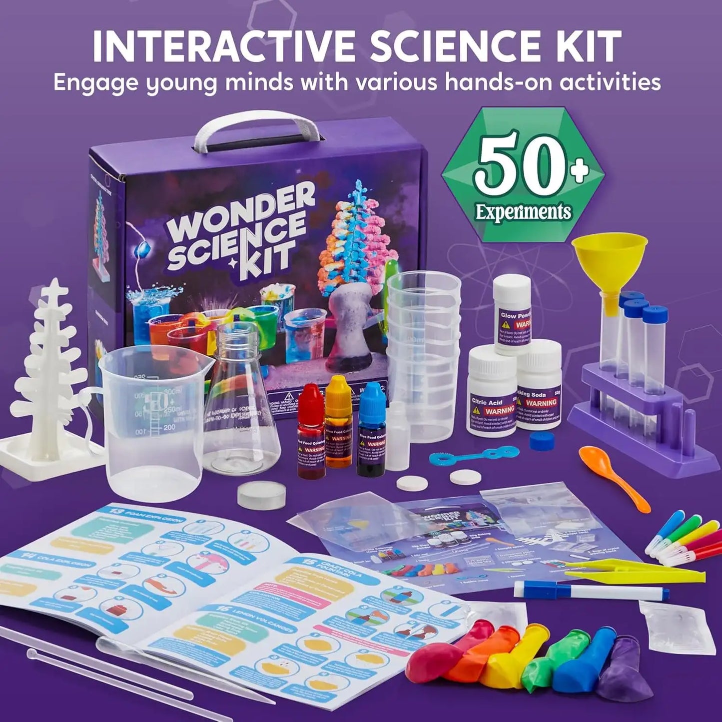 Joyfy Wonder Science Kit 50+ Chemistry Experiments