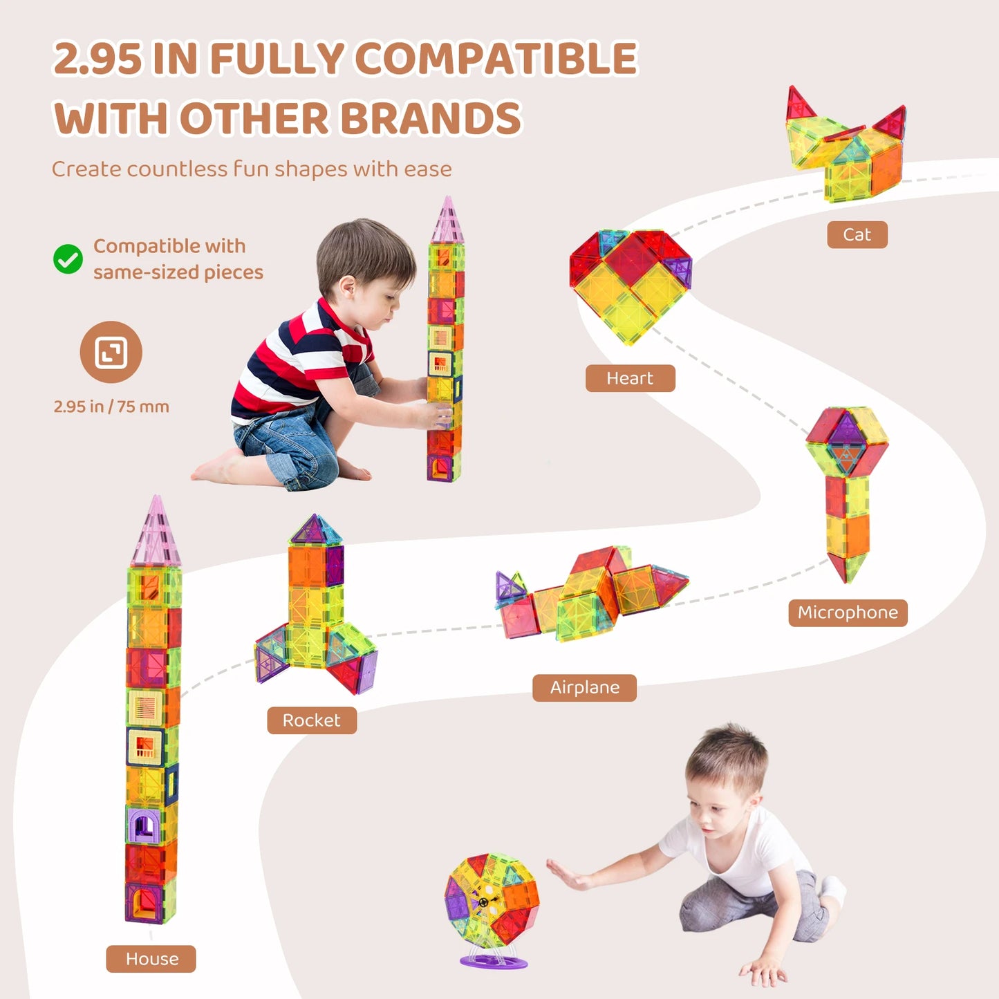 121-Piece Magnetic Tiles Set