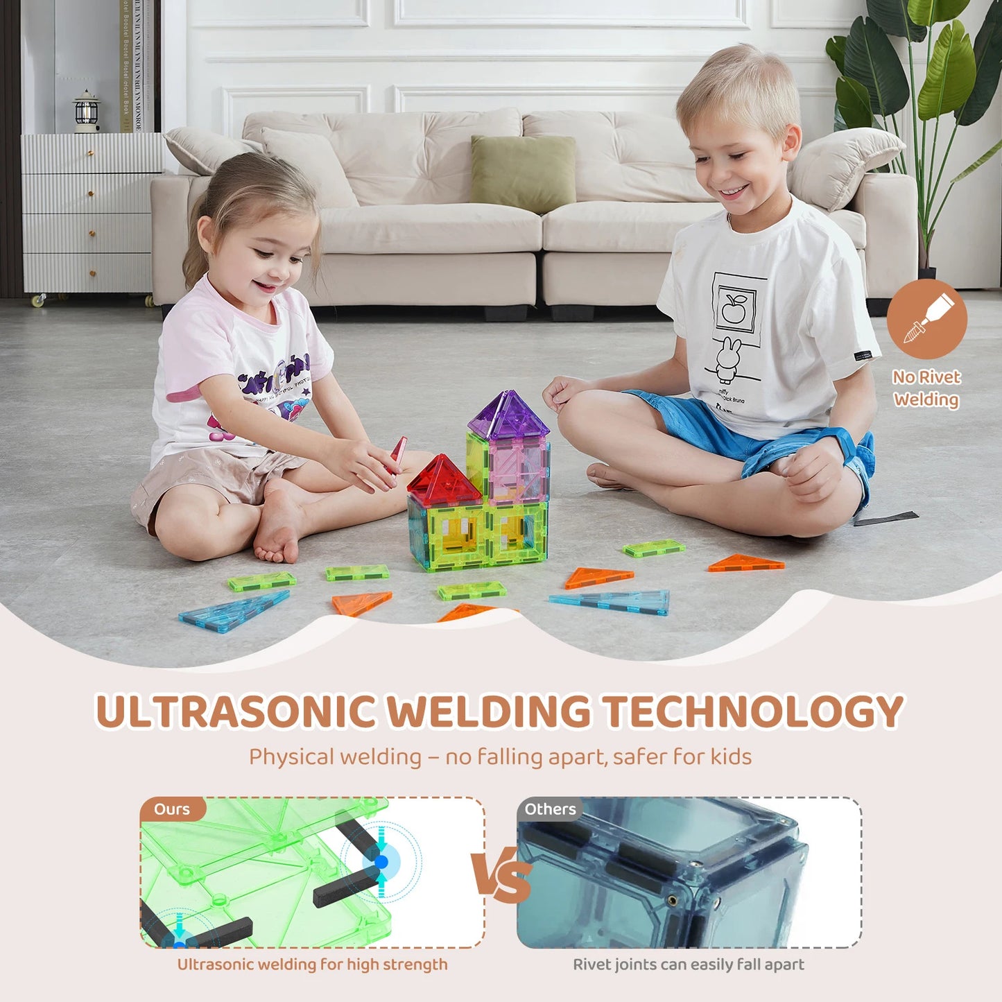 SucceBuy 32-Piece Magnetic Tiles Set