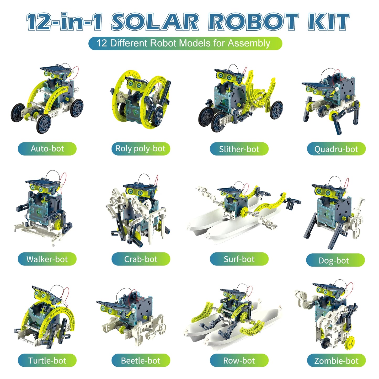 Hot Bee 12-in-1 Solar Robot Kit